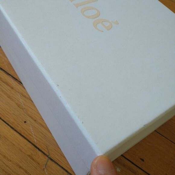 Chloe Empty Shoe Box White Spell Out Logo Used Authentic 11.5x7x5" *READ - Picture 5 of 16